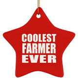 Coolest Farmer Ever - Star Ornament