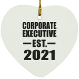 Corporate Executive Established EST. 2021 - Heart Ornament