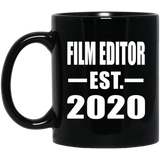 Film Editor Established EST. 2020 - 11oz Coffee Mug Black