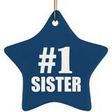 Number One #1 Sister - Star Ornament