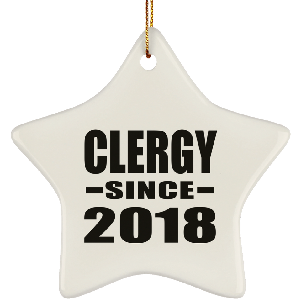Clergy Since 2018 - Star Ornament