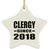 Clergy Since 2018 - Star Ornament