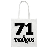 71st Birthday 71 & Fabulous - Tote Bag White