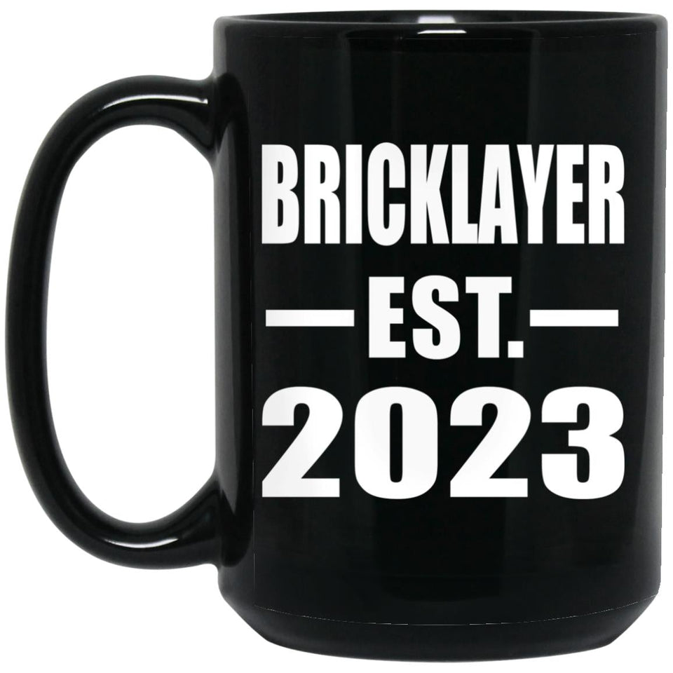 Bricklayer Established EST. 2023 - 15oz Coffee Mug Black