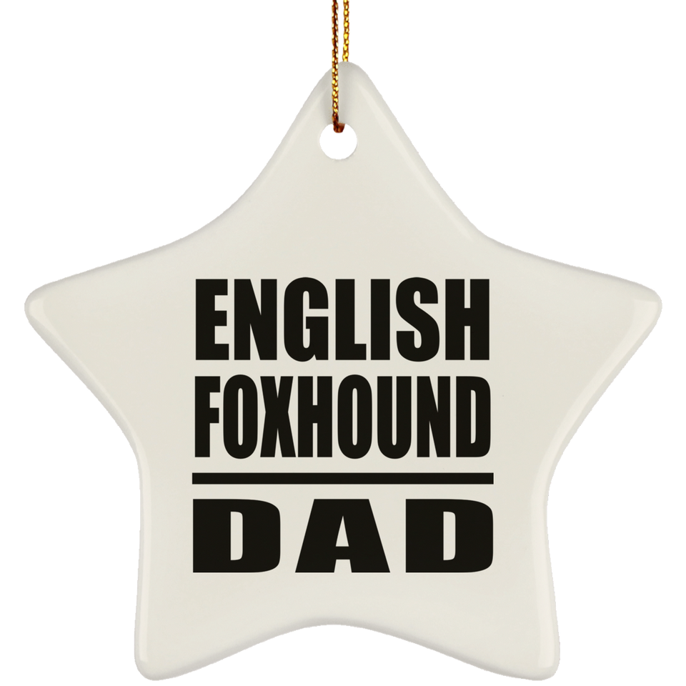 English Foxhound Dad - Star Ornament