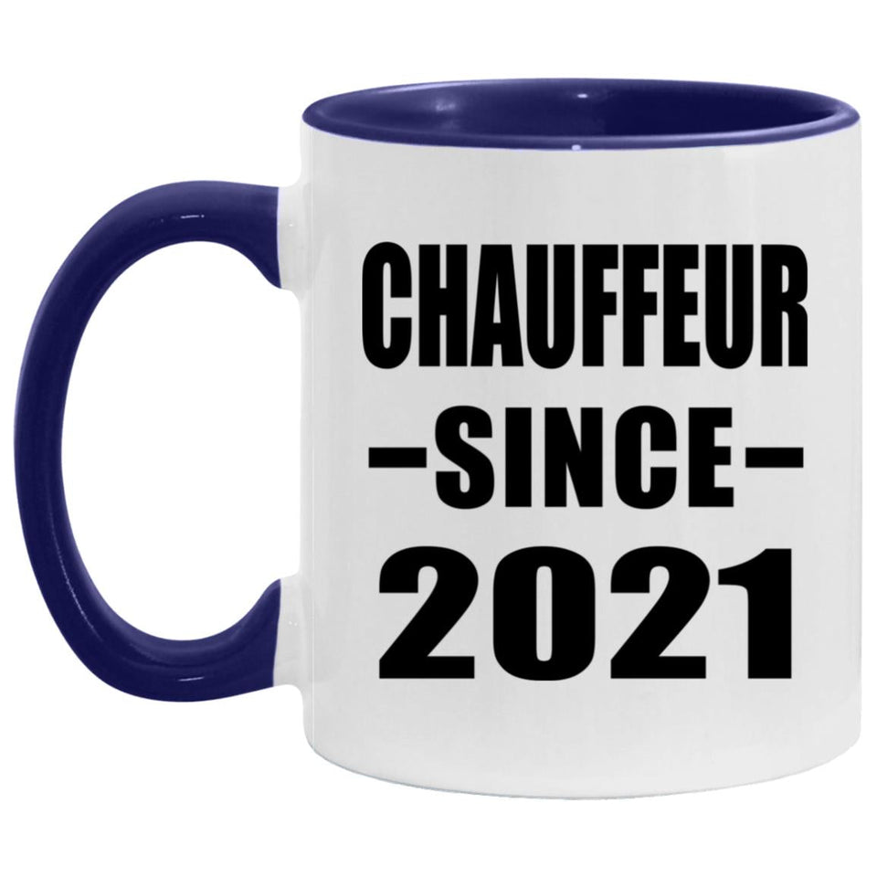 Chauffeur Since 2021 - 11oz Accent Mug Purple