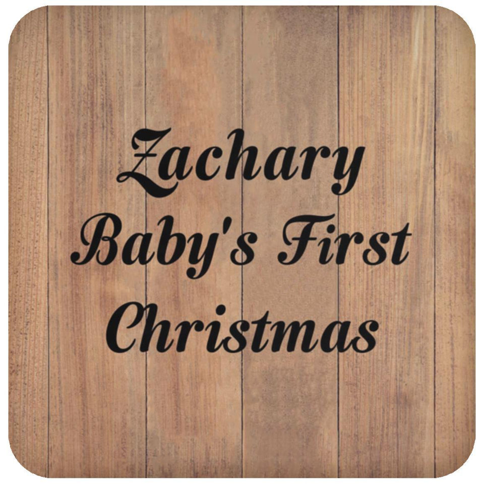 Zachary Baby's First Christmas - Drink Coaster C