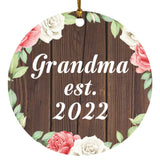 Grandma Established Est. 2022 - Circle Ornament A