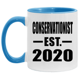 Conservationist Established EST. 2020 - 11oz Accent Mug Blue