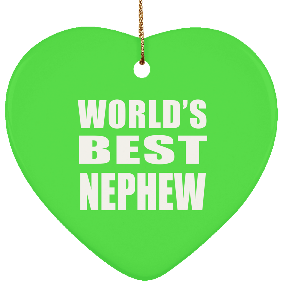 World's Best Nephew - Heart Ornament