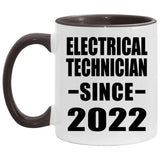 Electrical Technician Since 2022 - 11oz Accent Mug Black