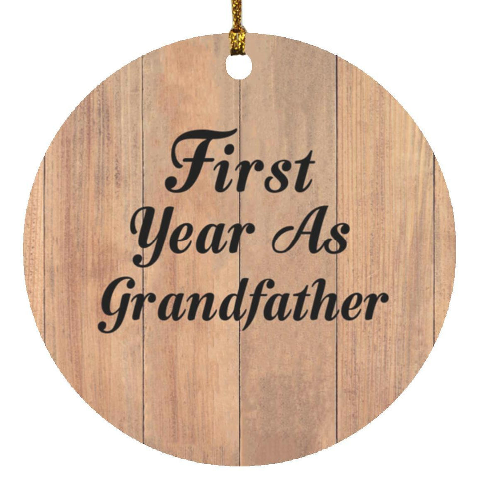 First Year As Grandfather - Circle Ornament C