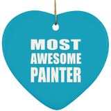 Most Awesome Painter - Heart Ornament
