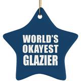 World's Okayest Glazier - Star Ornament