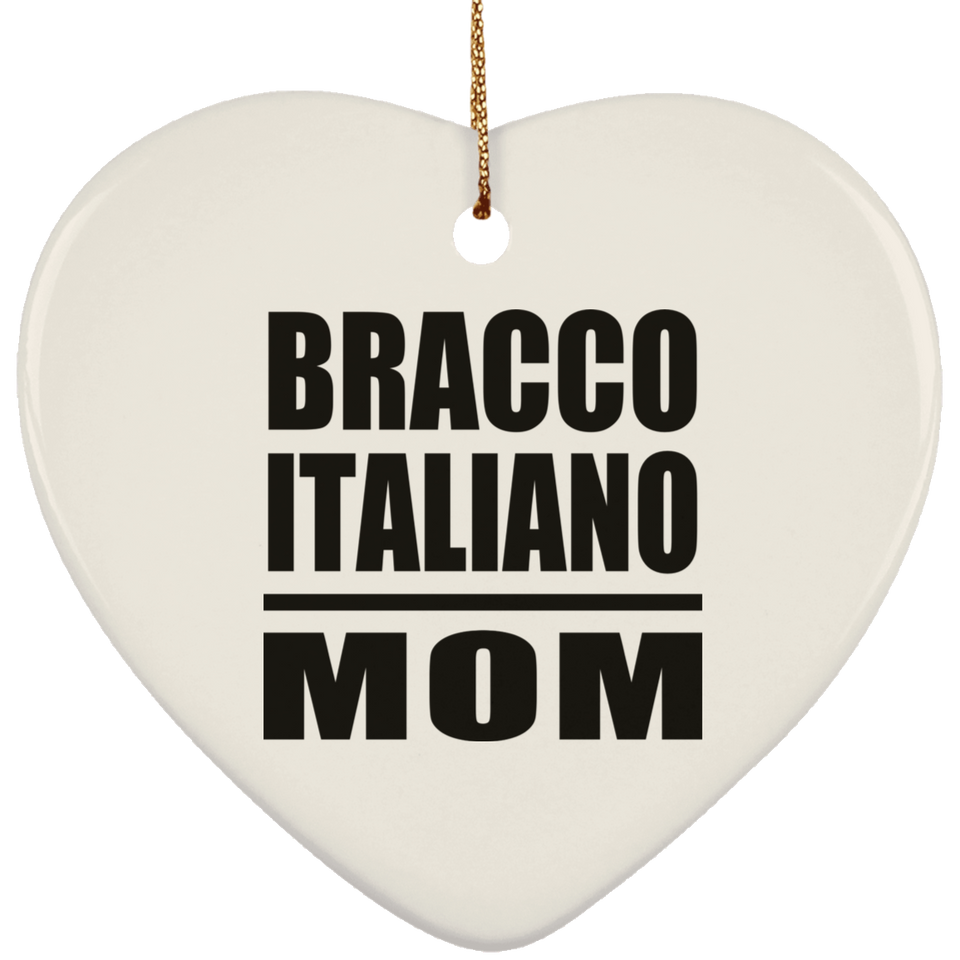 Bracco Italiano Mom - Heart Ornament