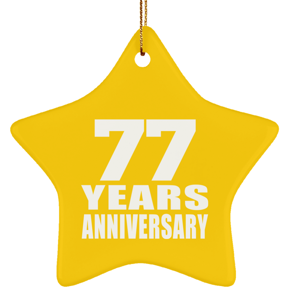 77th Anniversary 77 Years - Star Ornament
