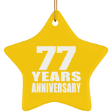 77th Anniversary 77 Years - Star Ornament