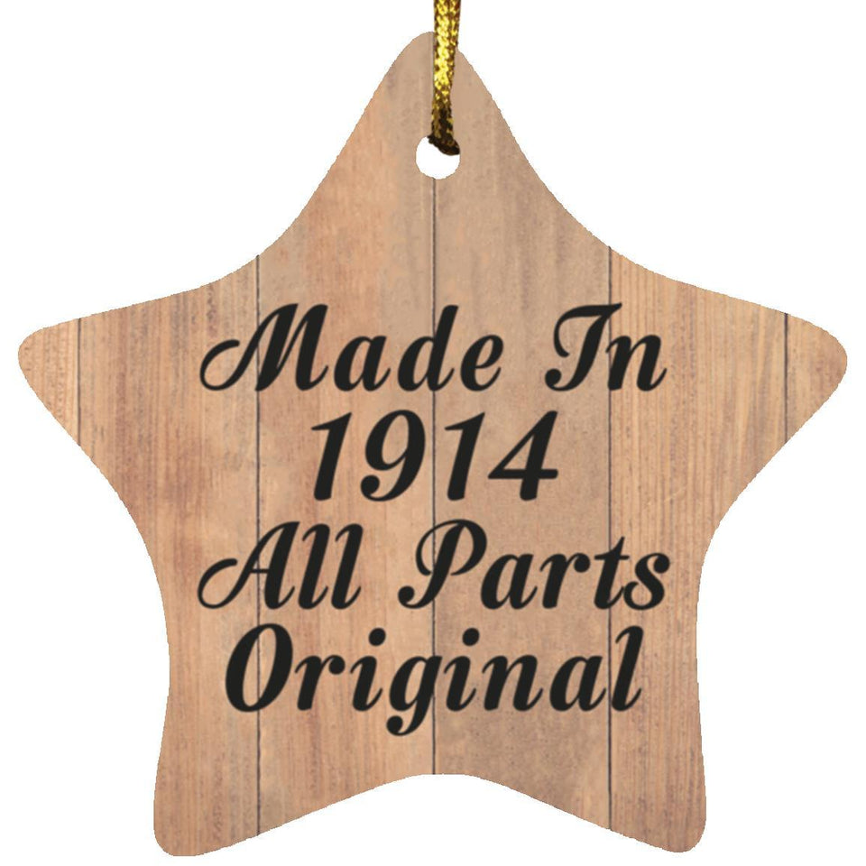 110th Birthday Made In 1914 All Parts Original - Star Ornament C