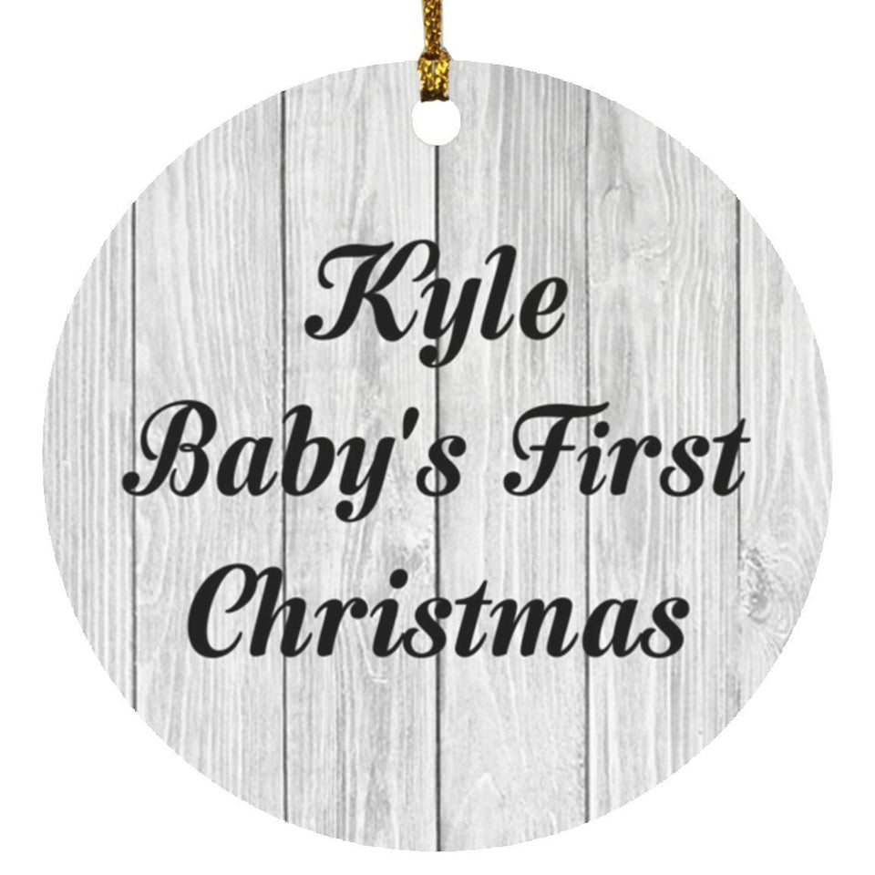 Kyle Baby's First Christmas - Circle Ornament F