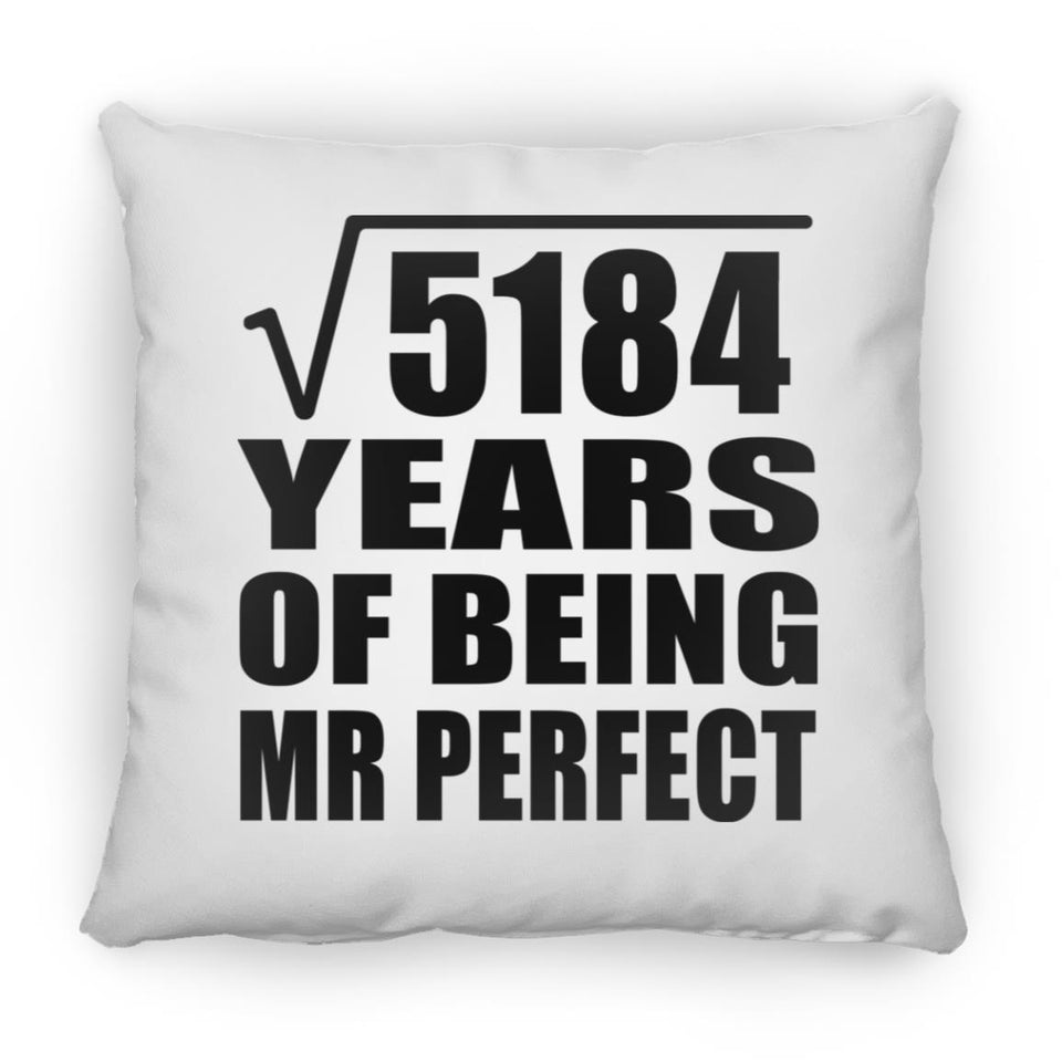 72nd Anniversary Square Root of 5184 Years of Mr Perfect - Throw Pillow