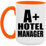 A+ Hotel Manager - 15oz Accent Mug Orange