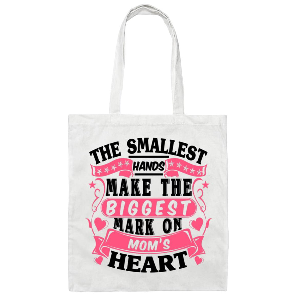 The Smallest Hands Make The Biggest Mark On Mom's Heart - Tote Bag White