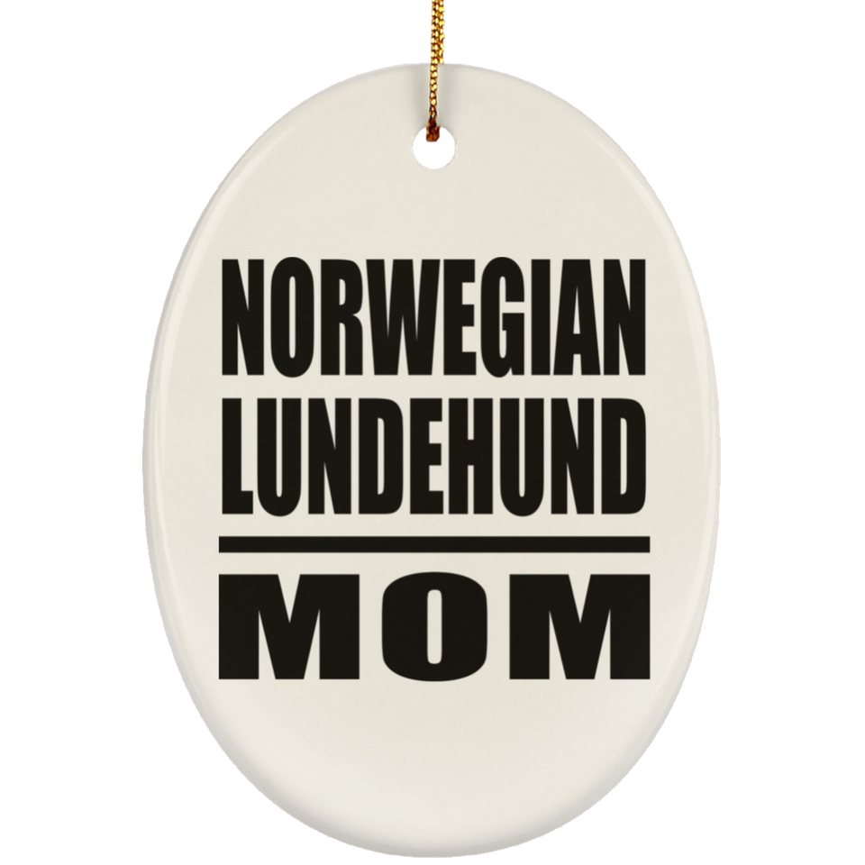 Norwegian Lundehund Mom - Oval Ornament