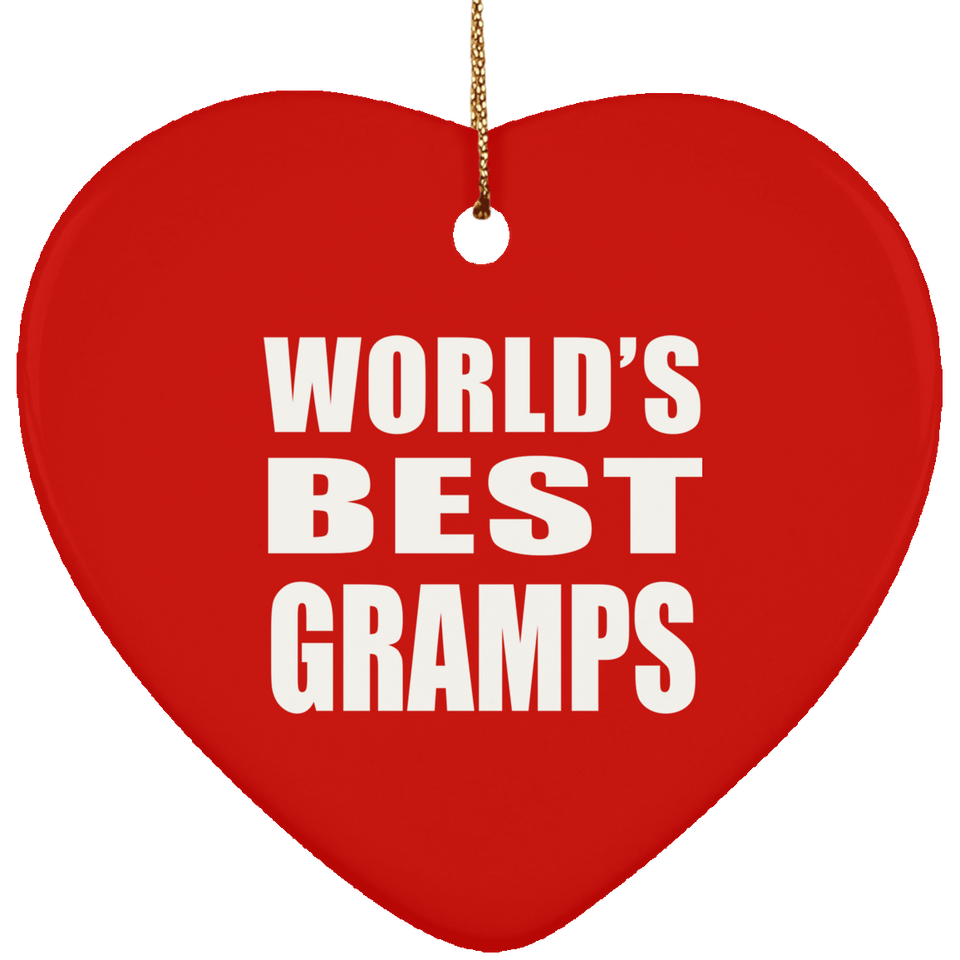World's Best Gramps - Heart Ornament