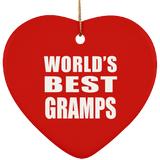 World's Best Gramps - Heart Ornament