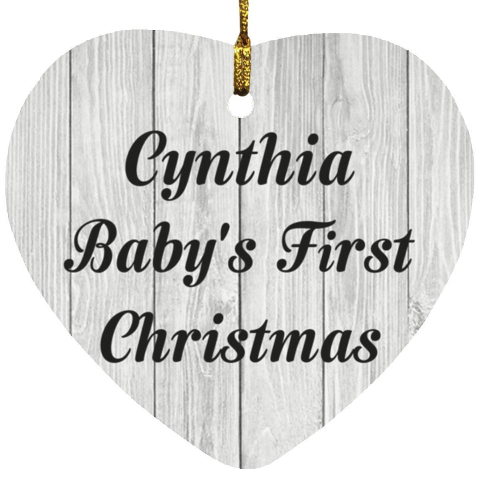Cynthia Baby's First Christmas - Heart Ornament F