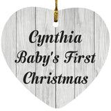 Cynthia Baby's First Christmas - Heart Ornament F