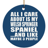 All I Care About Is My Welsh Springer Spaniel - Circle Ornament
