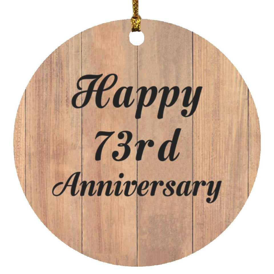 Happy 73rd Anniversary - Circle Ornament C