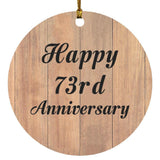 Happy 73rd Anniversary - Circle Ornament C