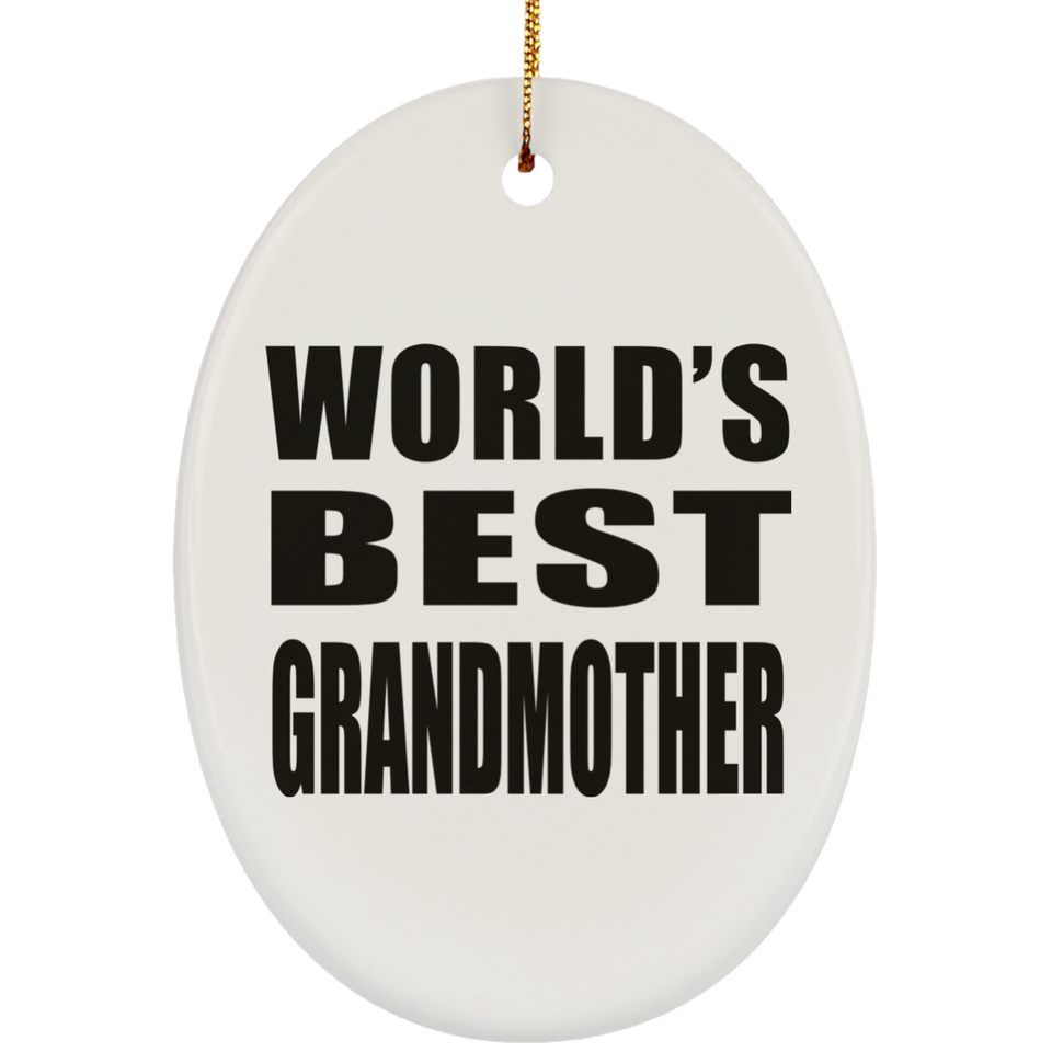 World's Best Grandmother - Oval Ornament