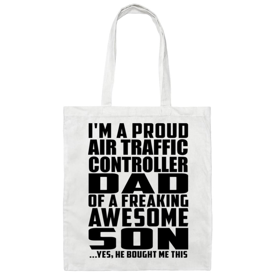 Proud Air Traffic Controller Dad Of Awesome Son - Tote Bag White