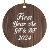 First Year As Gf & Bf 2024 - Circle Ornament D