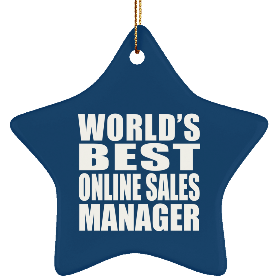 World's Best Online Sales Manager - Star Ornament