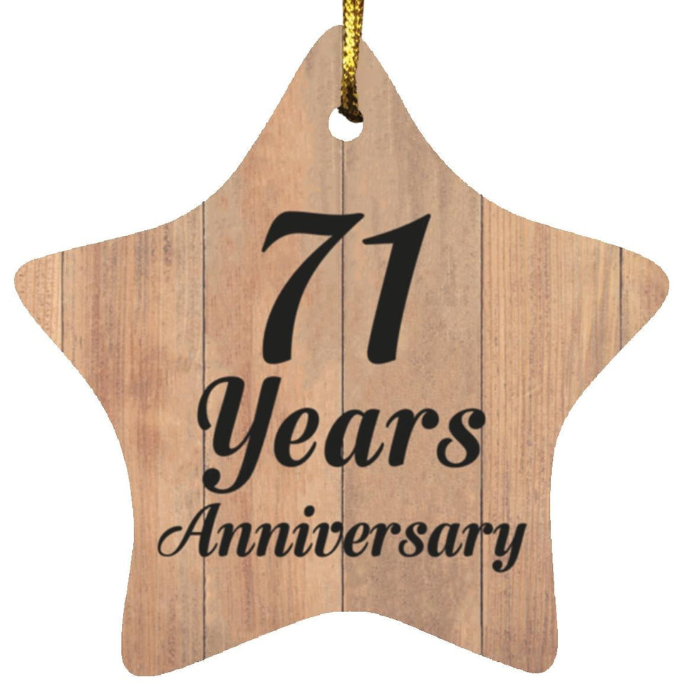 71st Anniversary 71 Years Anniversary - Star Ornament C