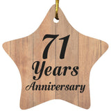 71st Anniversary 71 Years Anniversary - Star Ornament C