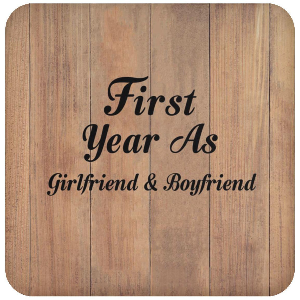 First Year As Girlfriend & Boyfriend - Drink Coaster C