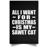 All I Want For Christmas Is My Sawet Cat - Poster Portrait