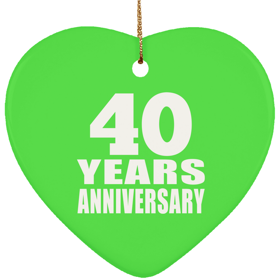 40th Anniversary 40 Years - Heart Ornament
