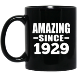 95th Birthday Amazing Since 1929 - 11 Oz Coffee Mug Black
