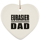 Eurasier Dad - Heart Ornament