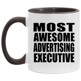 Most Awesome Advertising Executive - 11oz Accent Mug Black
