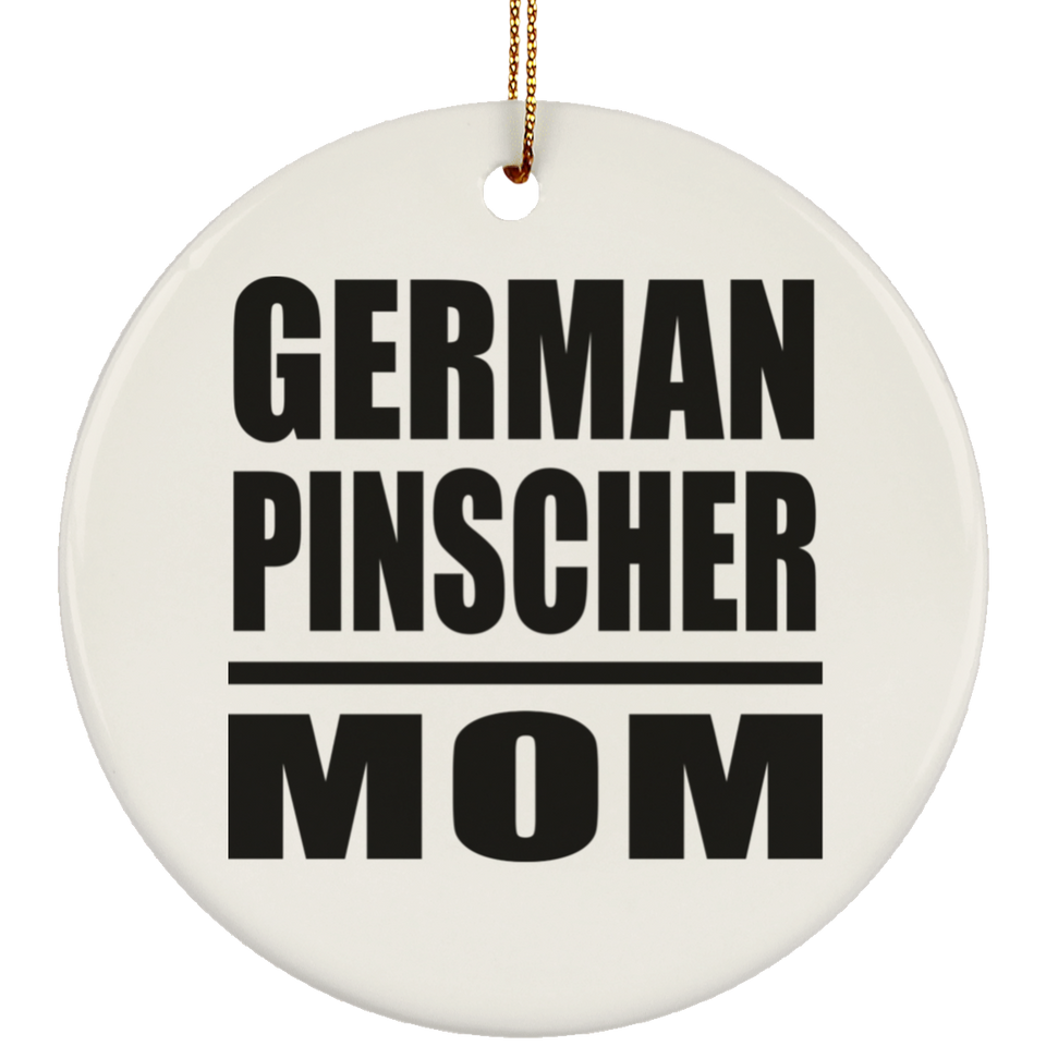 German Pinscher Mom - Circle Ornament