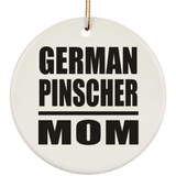 German Pinscher Mom - Circle Ornament