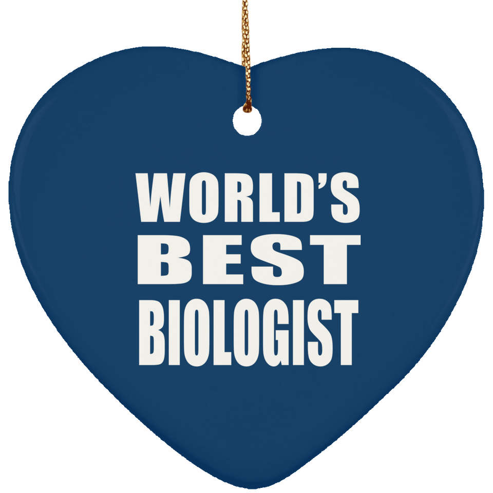 World's Best Biologist - Heart Ornament