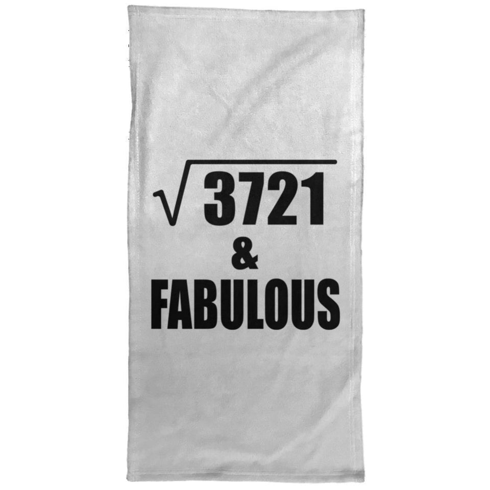 61st Birthday Square Root of 3721 & Fabulous - Hand Towel